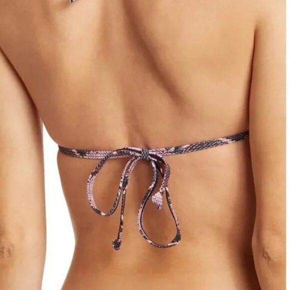 Kendall & Kylie Women's Mesh Trim Tie Dye Snake Triangle Bikini Set Size… - Picture 3 of 16